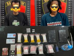 Lagi Asik Nyabu, 2 Orang Pria di Ringkus Polisi dengan Barang Bukti 0,47 Gram Sabu