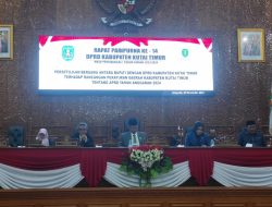 DPRD Kutim Gelar Paripurna Ke-14 Agenda Persetujuan Bersama Mengenai Raperda APBD Kutim T.A 2024