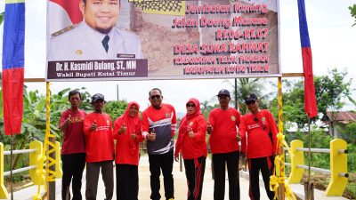 Resmikan Jembatan Penghubung di Desa Suka Rahmat, Wabup Kasmidi : Akses Masyarakat Bisa Lebih Mudah