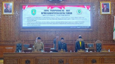 Bahas Pengesahan RPJPD 2025-2045, DPRD Kutim Gelar Paripurna ke-22