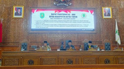 Rapat Paripurna ke-22 DPRD Kutim Agenda Kedua Bahas Pengesahan APBD TA 2025