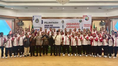 Pelantikan Pengurus Baru ASKAB PSSI Kukar, Bupati Edi Dorong Pembinaan Atlet