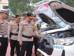 Polres Kutim Cek Rutin Kendaraan Dinas, Pastikan Siap Dukung Tugas Lapangan
