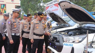 Polres Kutim Cek Rutin Kendaraan Dinas, Pastikan Siap Dukung Tugas Lapangan