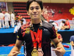 Bripda Gabriel Harumkan Polres Kutim, Sabet Emas dan Perunggu di Kapolri Cup VI Taekwondo