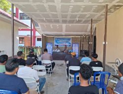Ngopi Bareng, Cara Polantas Kutim Ajak Warga Kaliorang Tertib Berlalu Lintas
