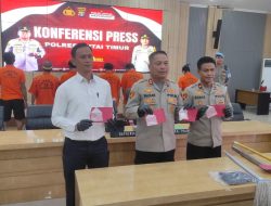 Polres Kutim Bekuk 9 Pelaku Narkoba, 1 Masih di Bawah Umur dan Sita 48,2 Gram Sabu