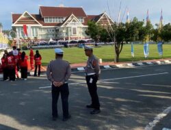 Satlantas Polres Kutim Siap Siaga Kawal Upacara Peringatan HUT ke-26 Kutim