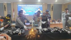 Polres Kutim Musnahkan Knalpot Brong Hasil Operasi Zebra Mahakam 2025