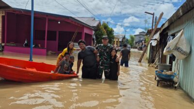 Banjir Rendam Sejumlah Wilayah di Sangatta, Debit Air Sungai Terus Meningkat