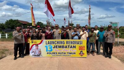 Polres Kutim Launching 13 Jembatan Merah Putih Presisi, Wujud Nyata Kepedulian untuk Akses dan Kesejahteraan Warga