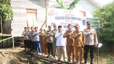Sambut Hari Bhayangkara ke-80, Polres Kutim Launching Program Bedah Rumah 8 Unit Bagi Warga Kurang Mampu