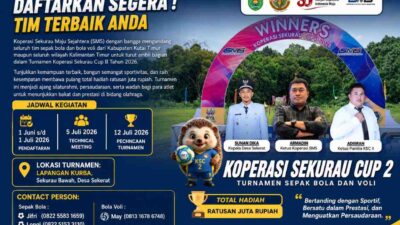 Koperasi Sekurau Cup II 2026 Dibuka, Ajak Tim Sepak Bola dan Bola Voli se-Kaltim Ikut Berpartisipasi