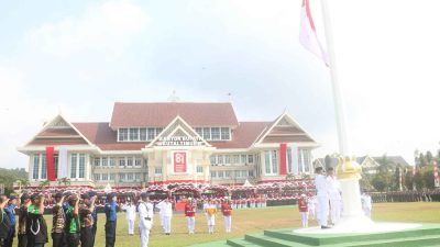HUT ke-81 RI, Paskibraka Kutim Sukses Kibarkan Sang Merah Putih